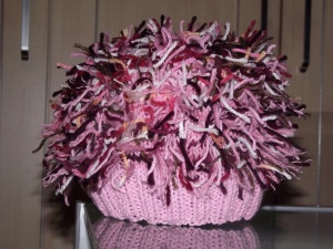 You could make a colour-coordinated shaggy hat